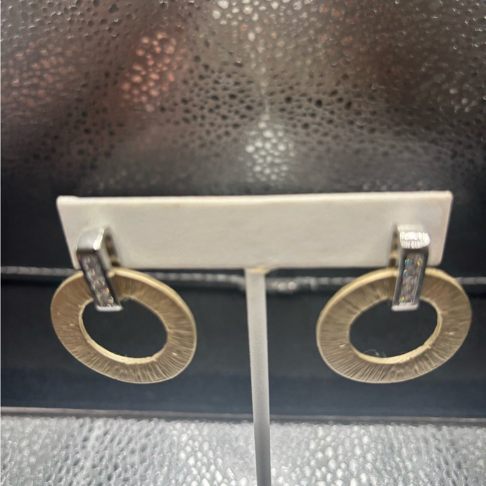 Elegant Gold and Silver Hoop Earrings Elegant For Any Occasion. Lightweight.